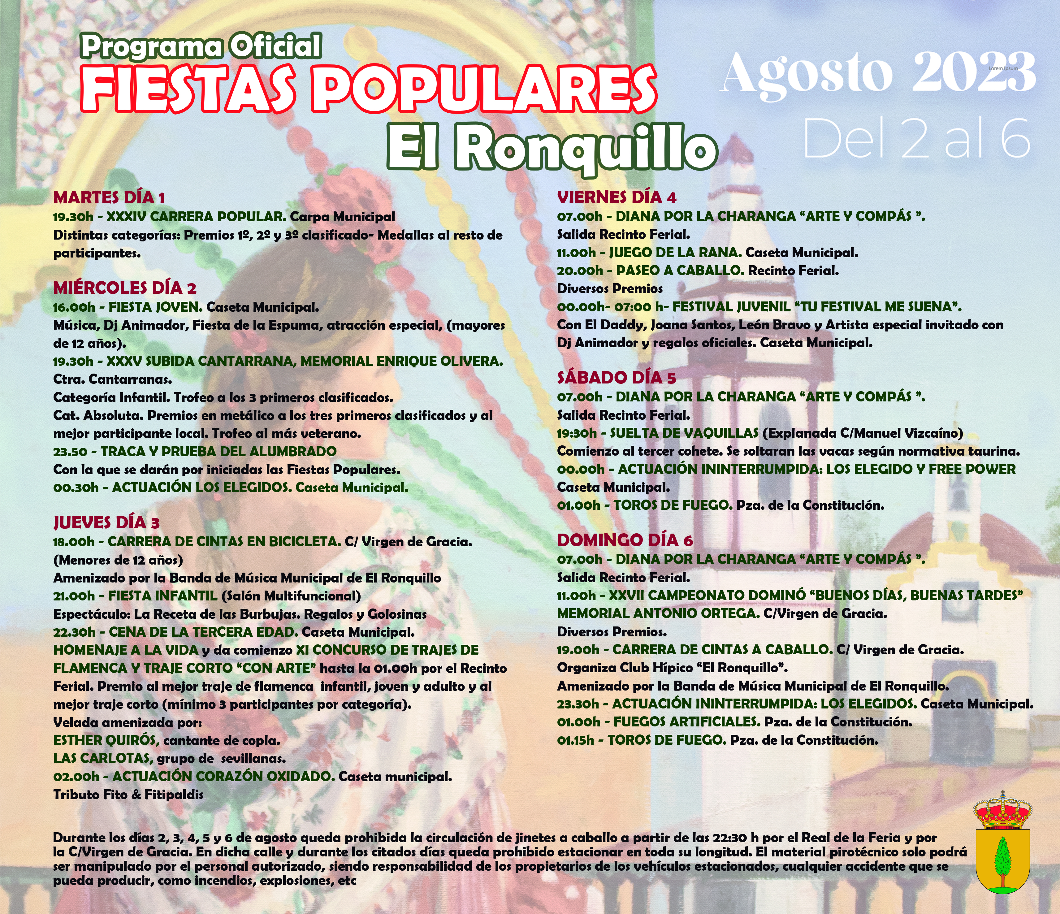 Programa Oficial Feria El Ronquillo 2023 redes