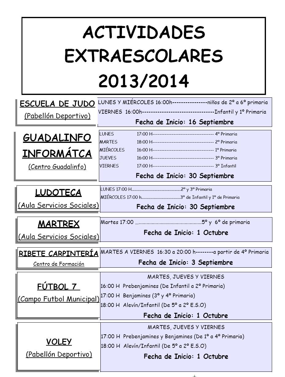 Actividades Extraescolares