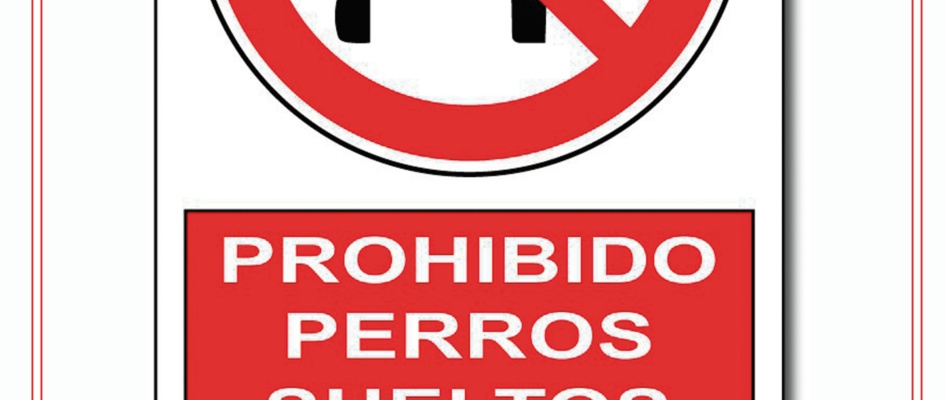 Cartel prohibido perros