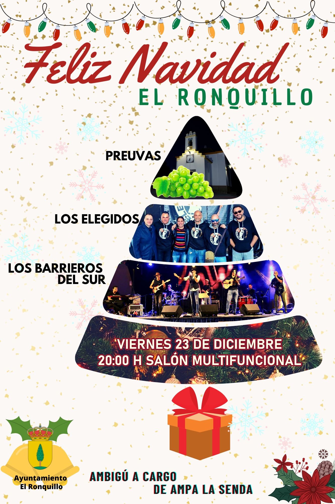 Collage arbol de navidad promocional creativo rojo (2)