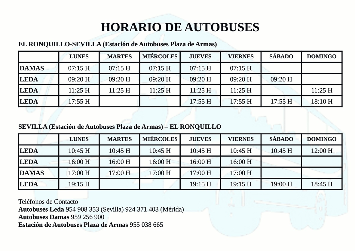 Horario de Autobuses agostoR