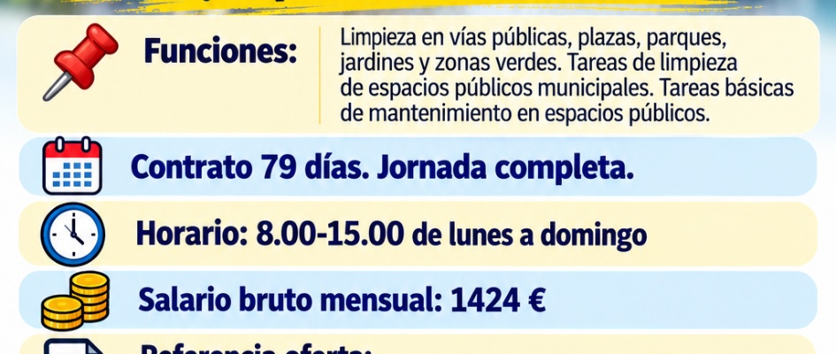 Oferta de empleo_ Peón de limpieza vial