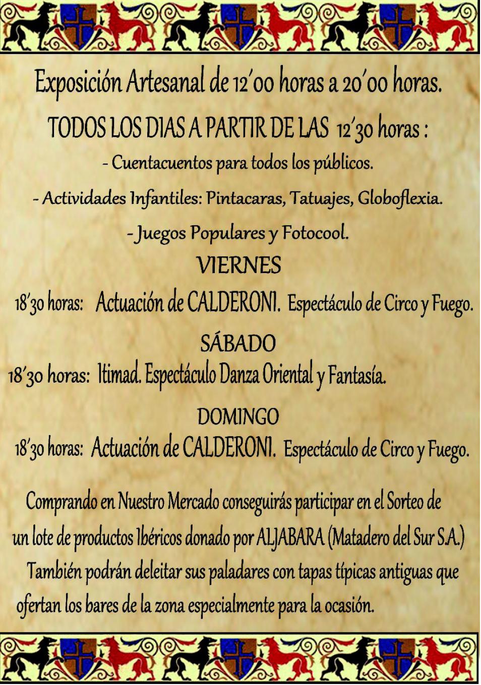 Programa Feria Medieval El Ronquillo 2013