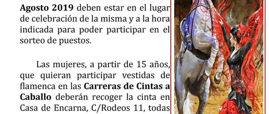 carrera de cintas a caballo