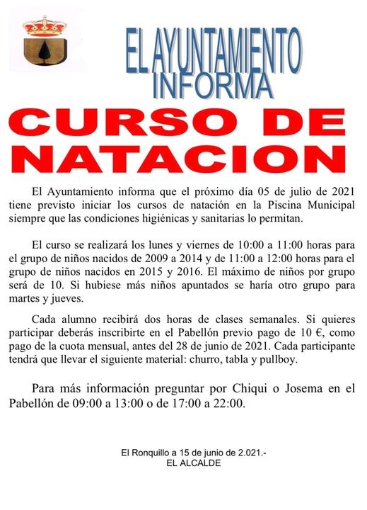 curso natacion