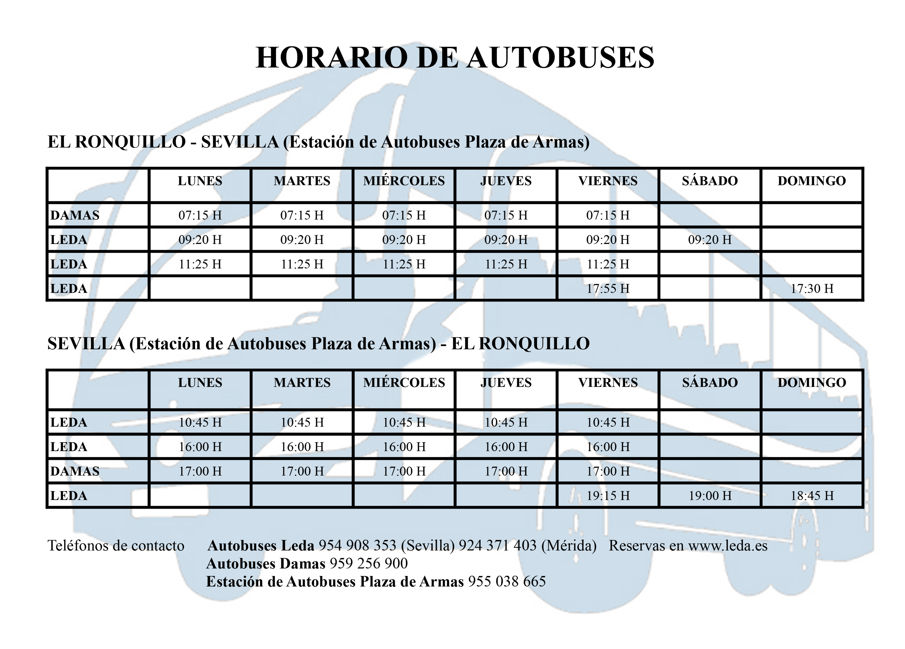 horario autobuses 22 mayo 2021
