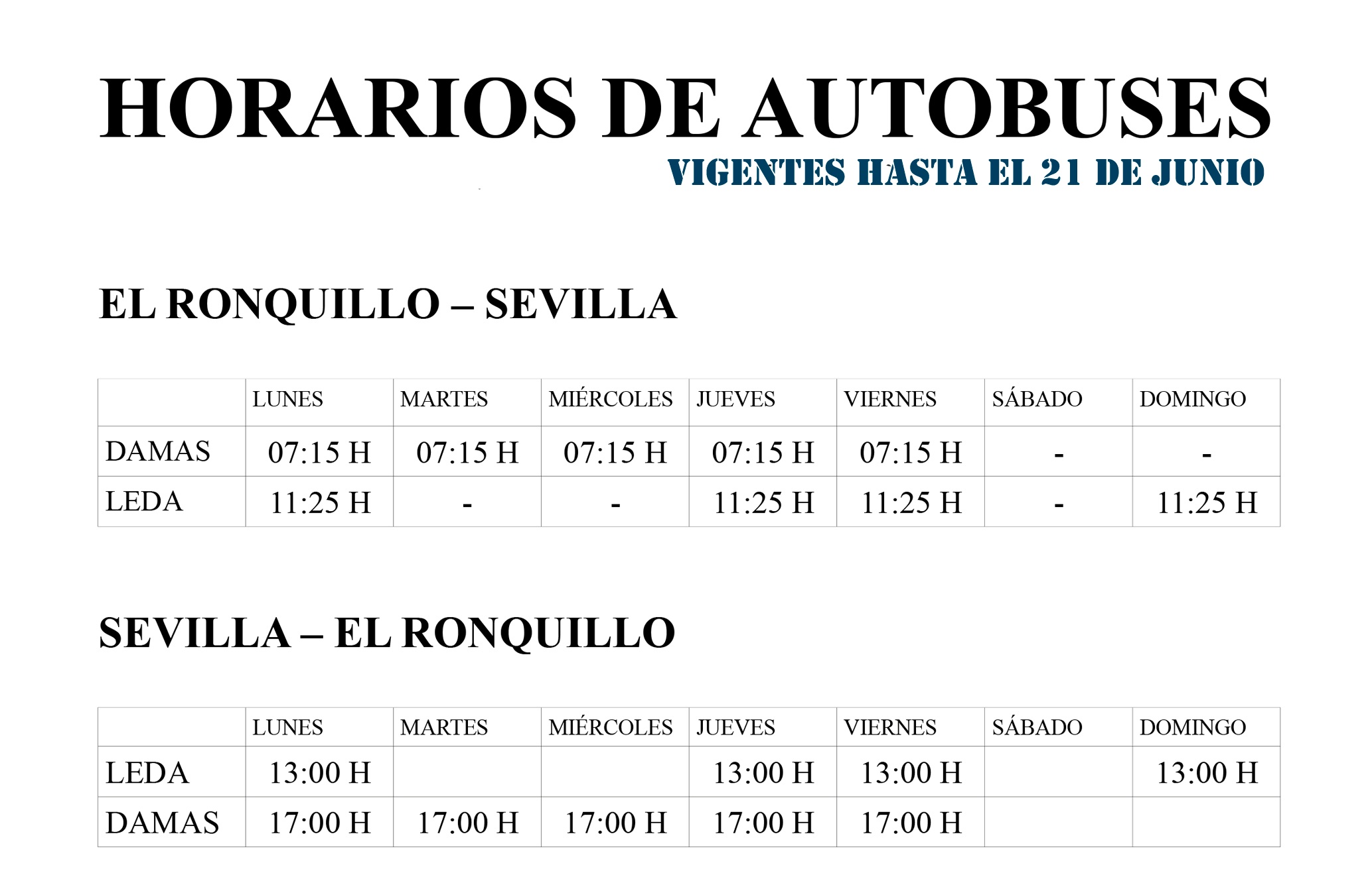 horario de autobuses 12 junio