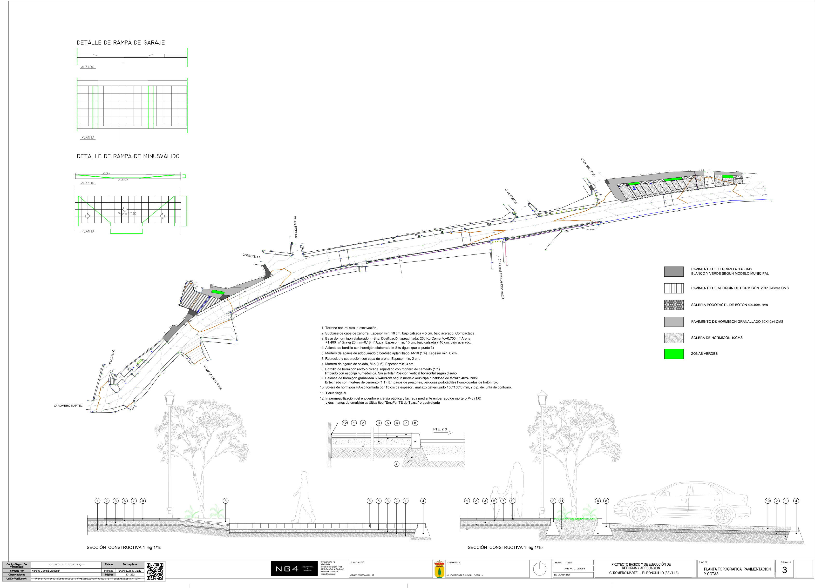 plano para Puri Calle Romero Martel